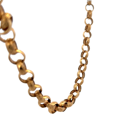 9ct yellow gold belcher chain 89.5g (sh25827l)