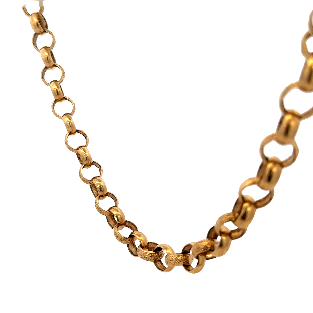 9ct yellow gold belcher chain 89.5g (sh25827l)