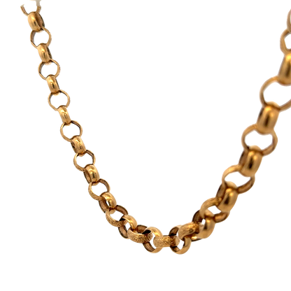 9ct yellow gold belcher chain 89.5g (sh25827l)