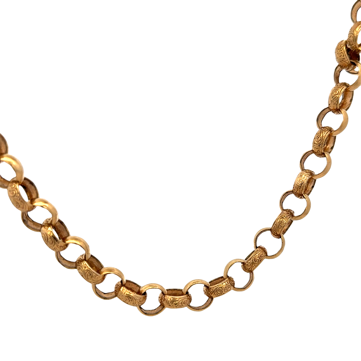 9ct yellow gold belcher chain 89.5g (sh25827l)