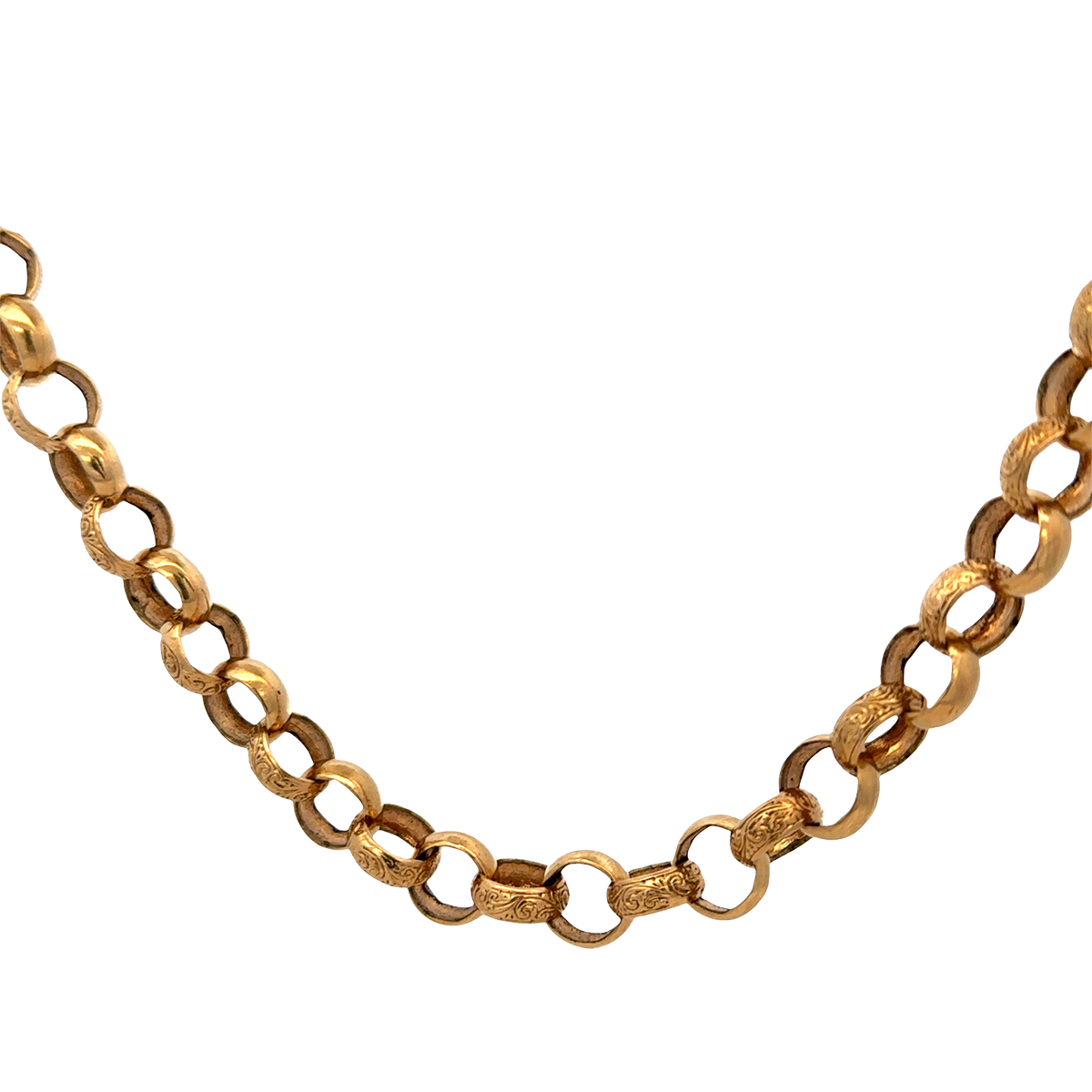 9ct yellow gold belcher chain 89.5g (sh25827l)
