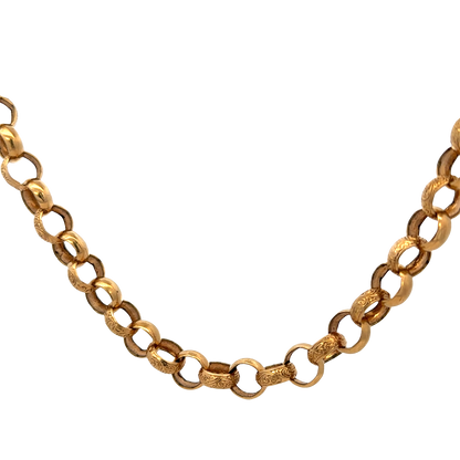 9ct yellow gold belcher chain 89.5g (sh25827l)