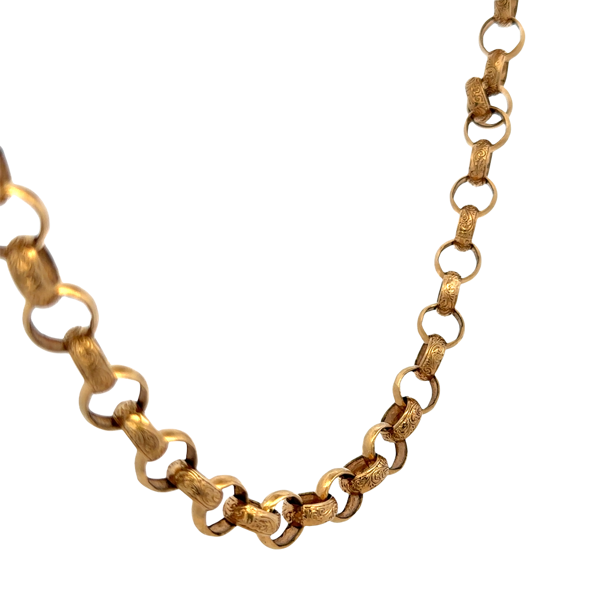 9ct yellow gold belcher chain 89.5g (sh25827l)