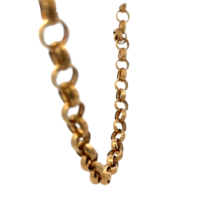 9ct yellow gold belcher chain 89.5g (sh25827l)