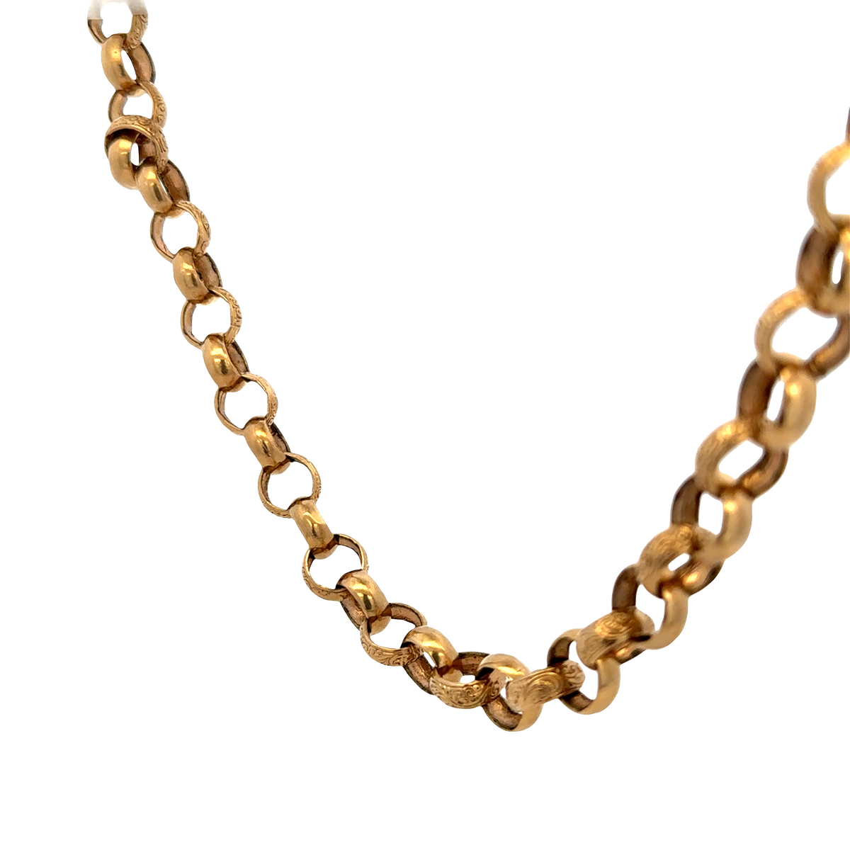 9ct yellow gold belcher chain 89.5g (sh25827l)