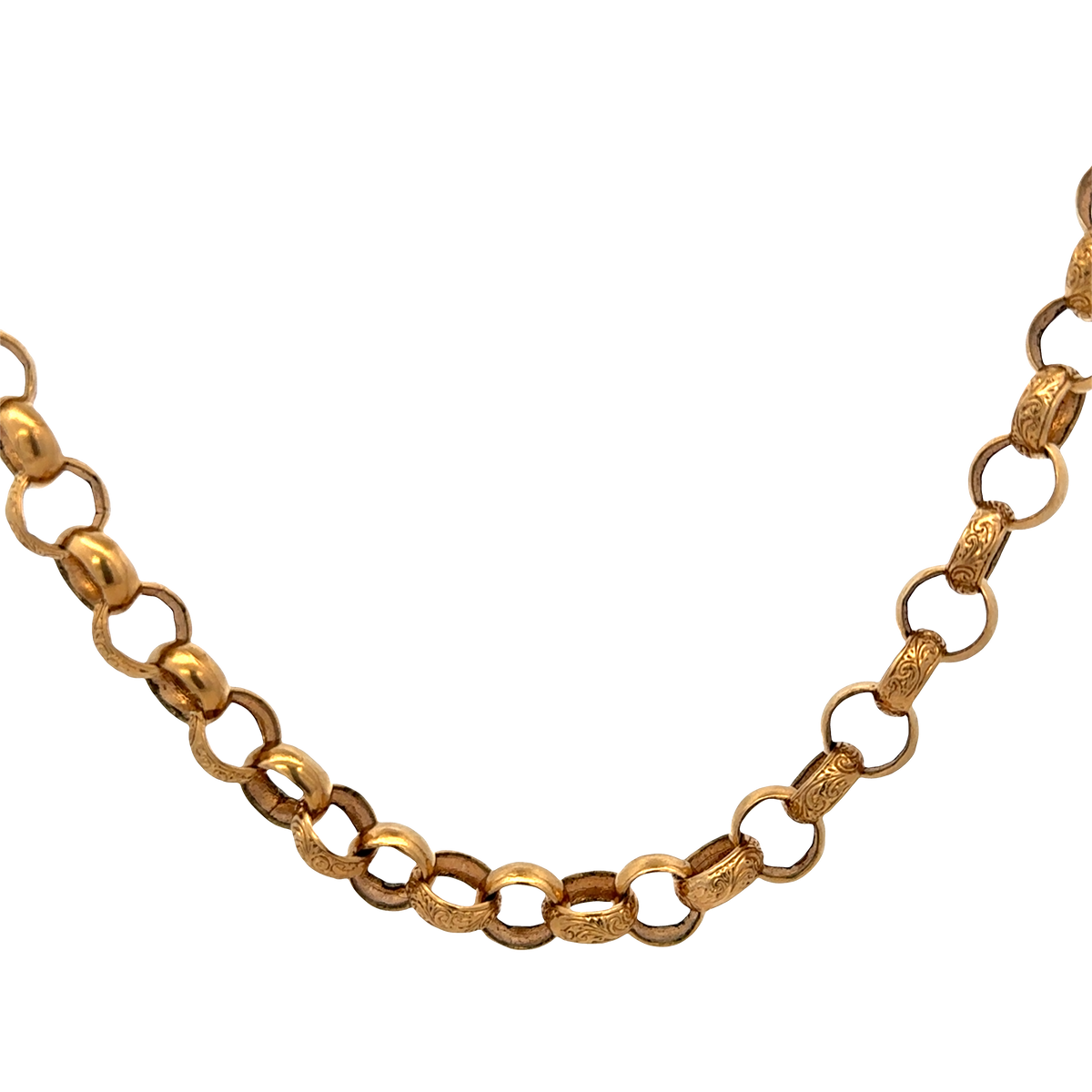 9ct yellow gold belcher chain 89.5g (sh25827l)