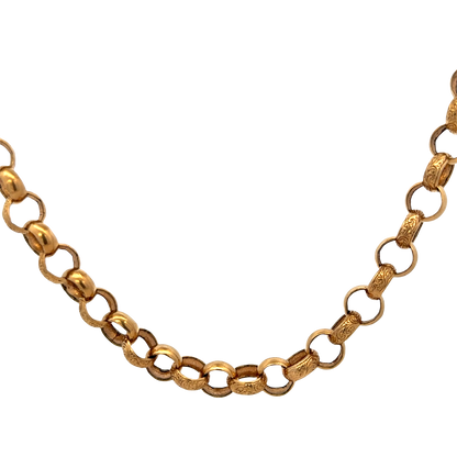 9ct yellow gold belcher chain 89.5g (sh25827l)