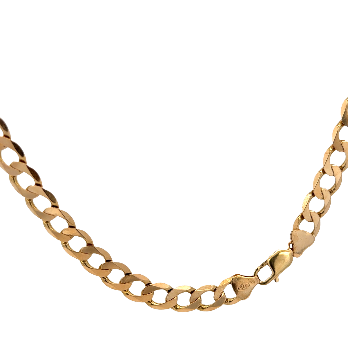 9ct yellow gold curb chain 48.9g (sh25820l)