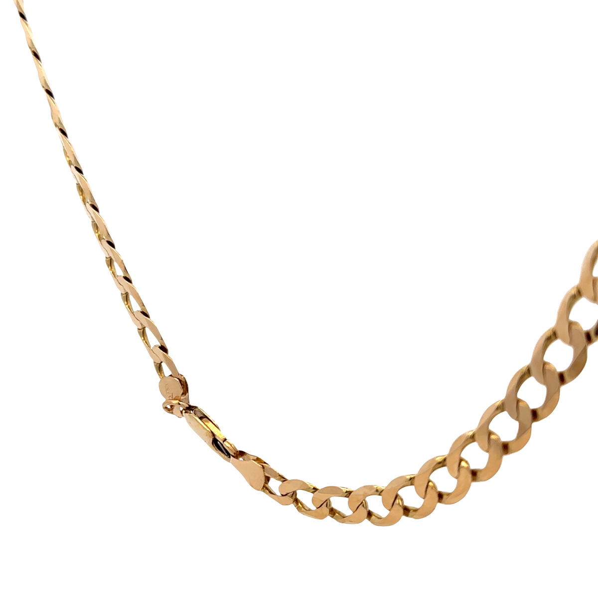 9ct yellow gold curb chain 48.9g (sh25820l)