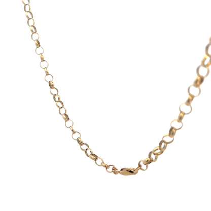 9ct yellow gold belcher chain 17.4g (sh25824l)
