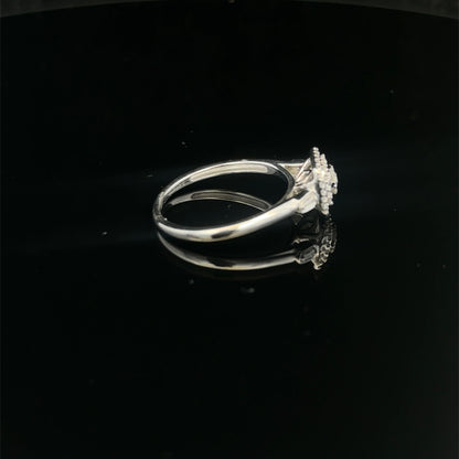 9ct white gold diamond cluster ring  sh27368b