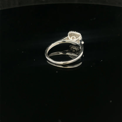 9ct white gold diamond cluster ring  sh27368b