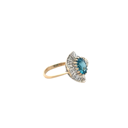 9ct yellow gold diamond ring sh27796b