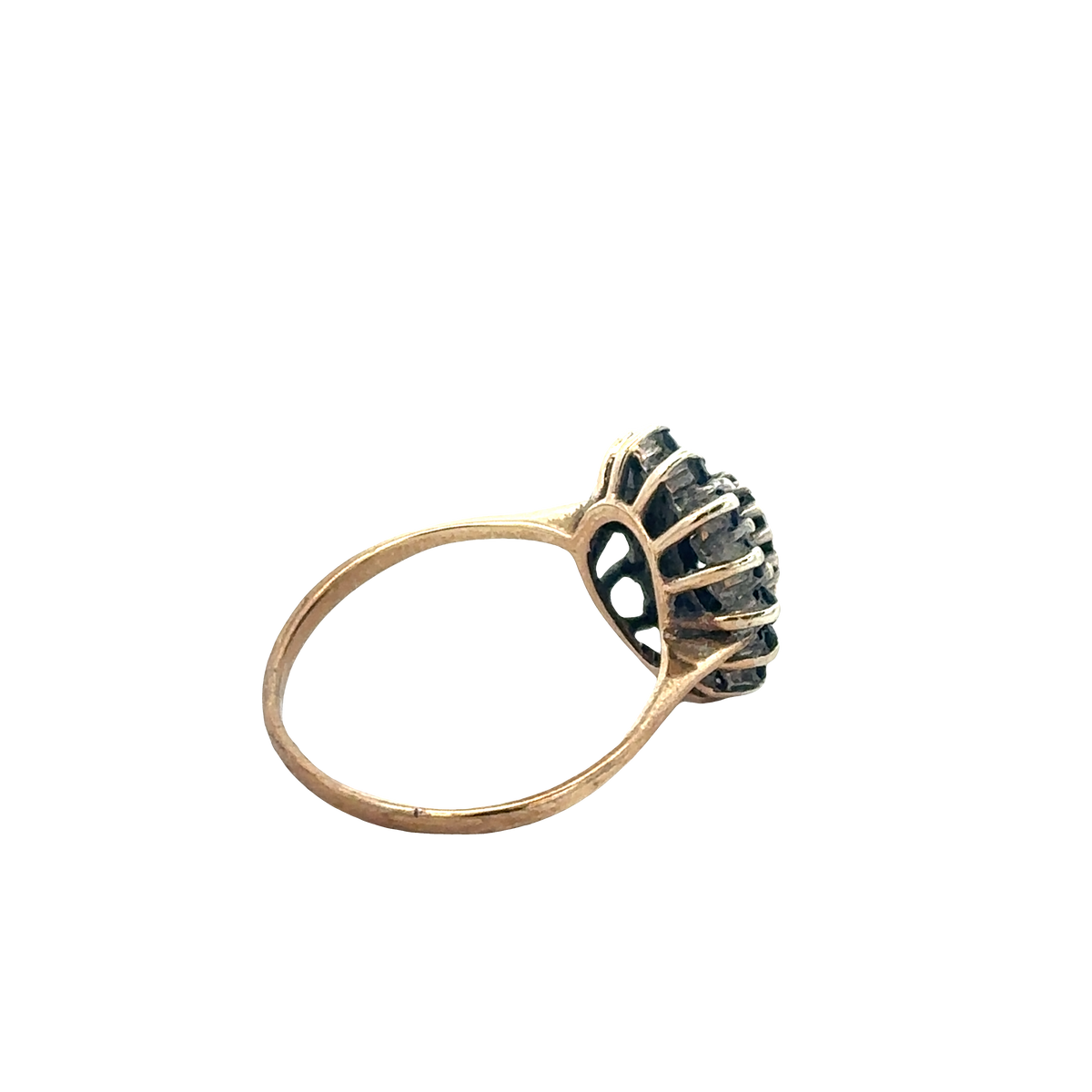 9ct yellow gold sapphire and diamond ring sh25706l