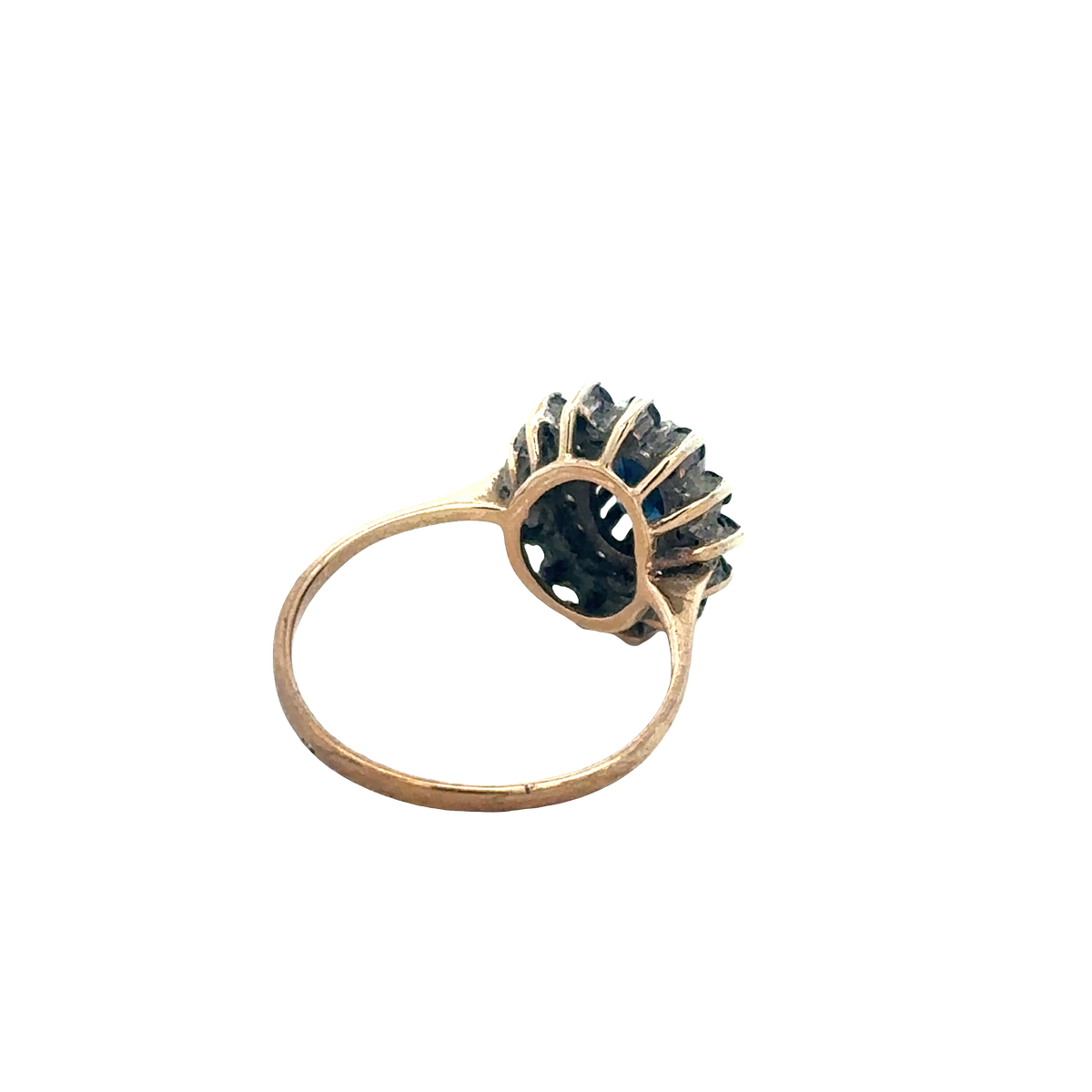 9ct yellow gold sapphire and diamond ring sh25706l