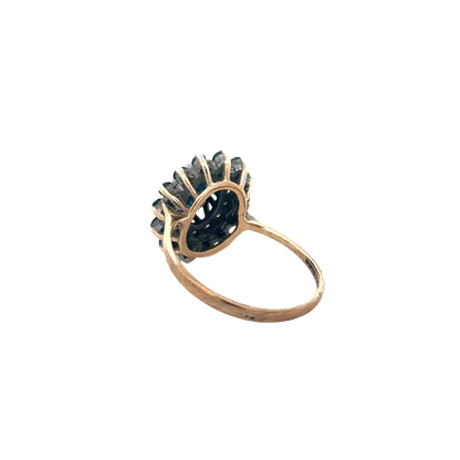9ct yellow gold sapphire and diamond ring sh25706l