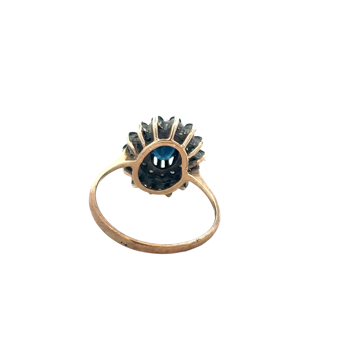 9ct yellow gold sapphire and diamond ring sh25706l