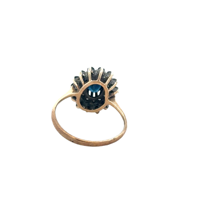 9ct yellow gold sapphire and diamond ring sh25706l