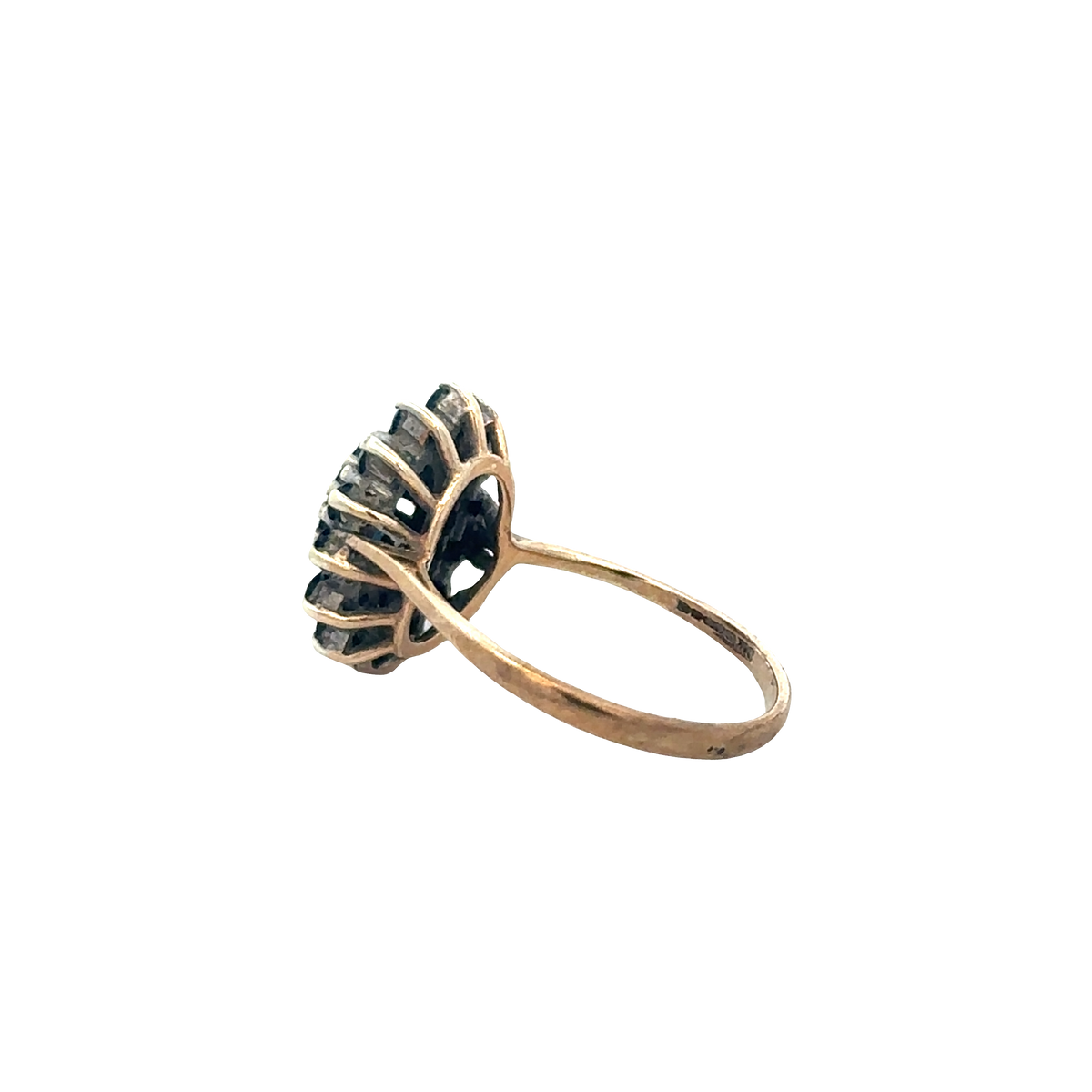 9ct yellow gold sapphire and diamond ring sh25706l