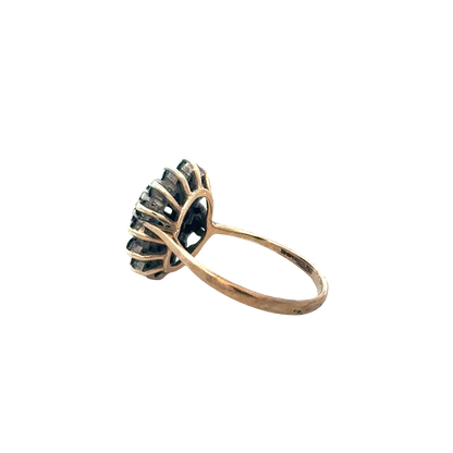 9ct yellow gold sapphire and diamond ring sh25706l