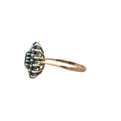 9ct yellow gold sapphire and diamond ring sh25706l