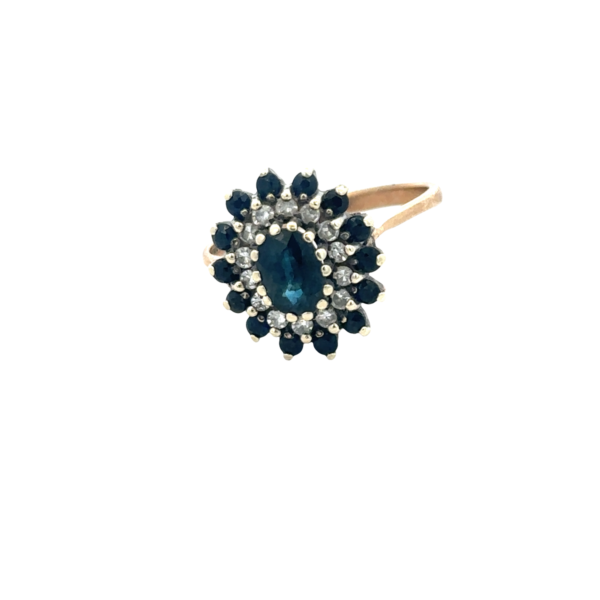 9ct yellow gold sapphire and diamond ring sh25706l