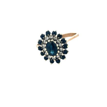 9ct yellow gold sapphire and diamond ring sh25706l
