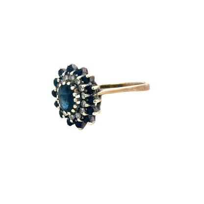 9ct yellow gold sapphire and diamond ring sh25706l