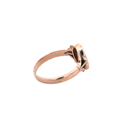 9ct rose gold cameo ring size P (sh27601b)