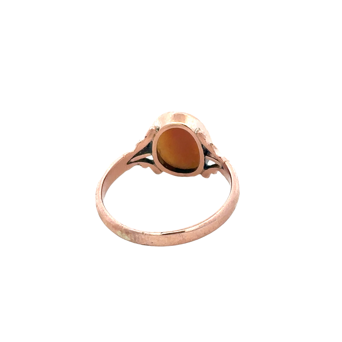9ct rose gold cameo ring size P (sh27601b)
