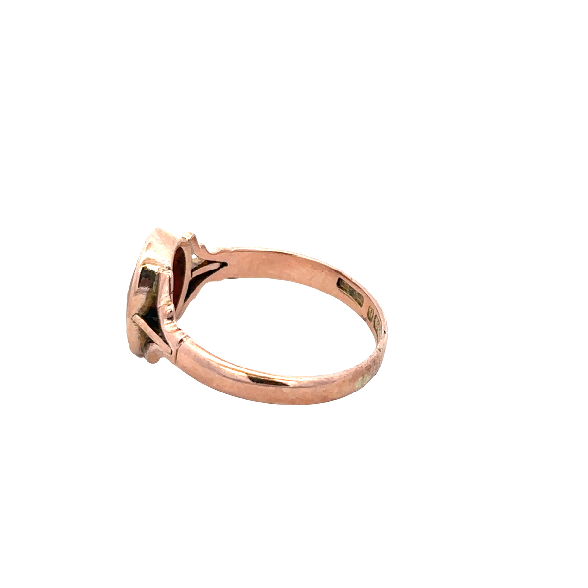 9ct rose gold cameo ring size P (sh27601b)