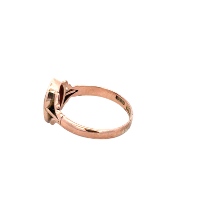 9ct rose gold cameo ring size P (sh27601b)