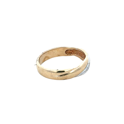9ct yellow gold diamond ring size M (sh27666b)