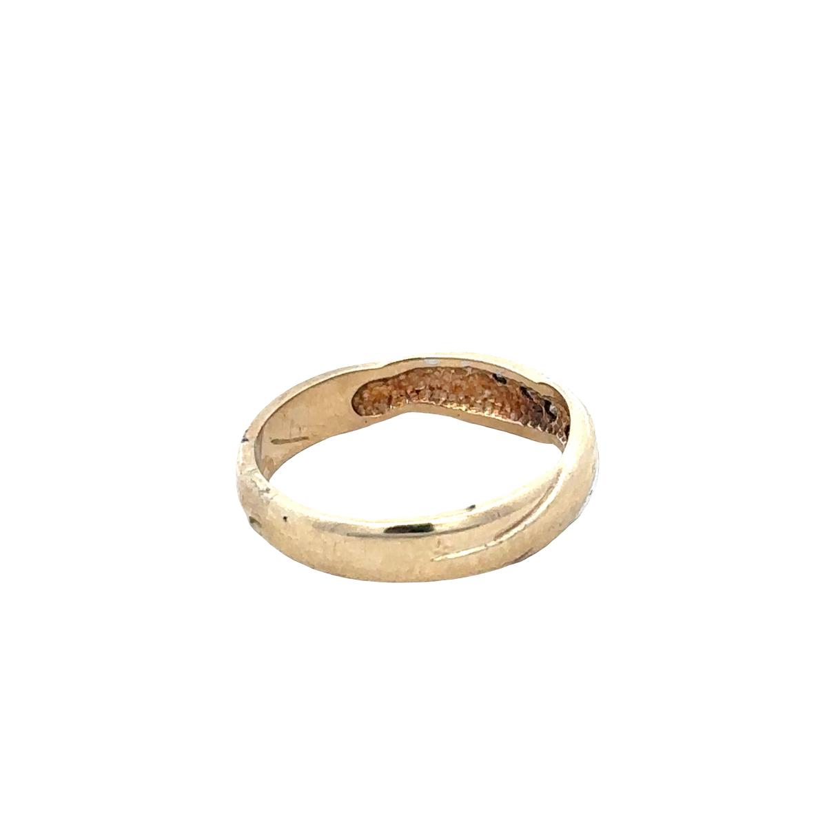 9ct yellow gold diamond ring size M (sh27666b)