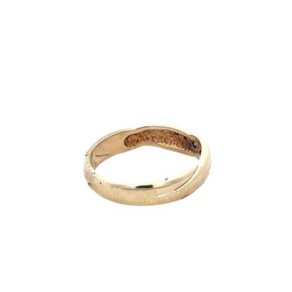 9ct yellow gold diamond ring size M (sh27666b)