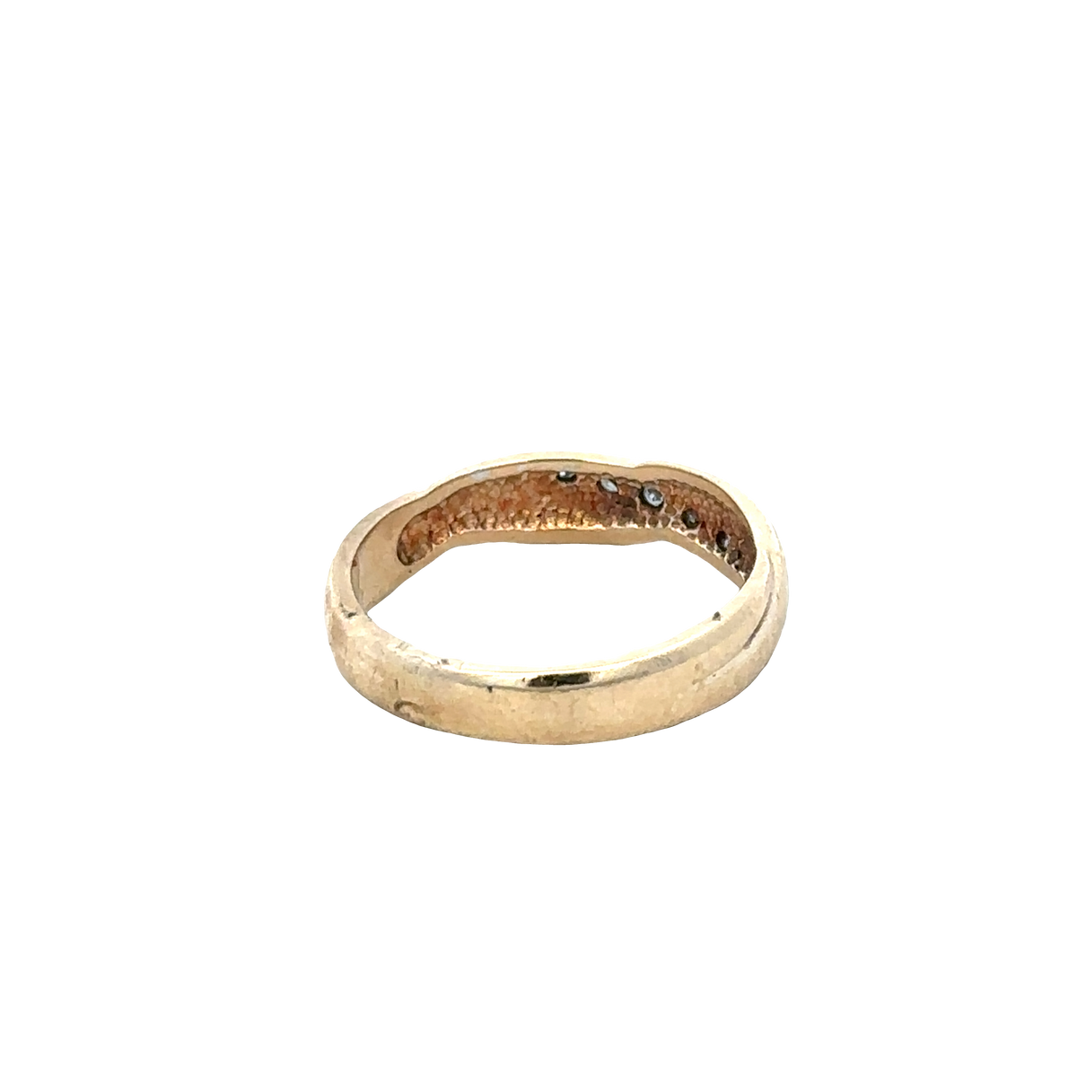 9ct yellow gold diamond ring size M (sh27666b)