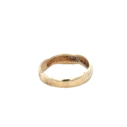 9ct yellow gold diamond ring size M (sh27666b)