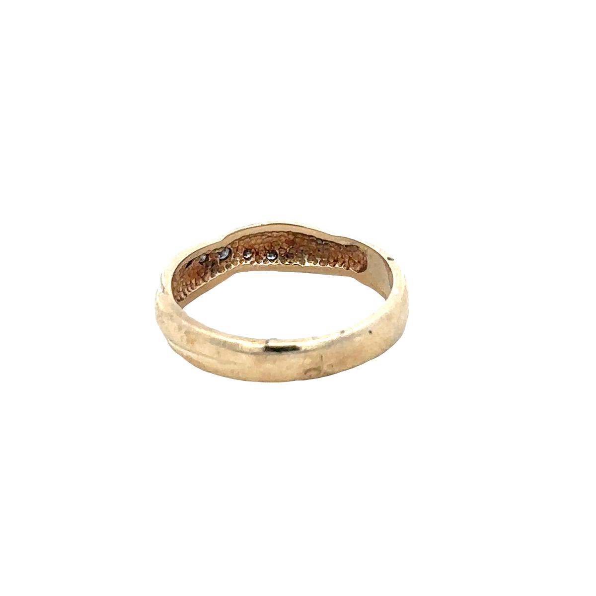 9ct yellow gold diamond ring size M (sh27666b)