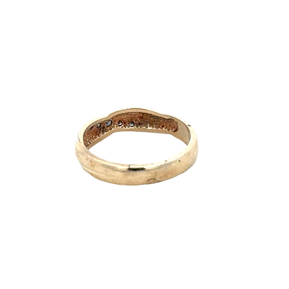9ct yellow gold diamond ring size M (sh27666b)