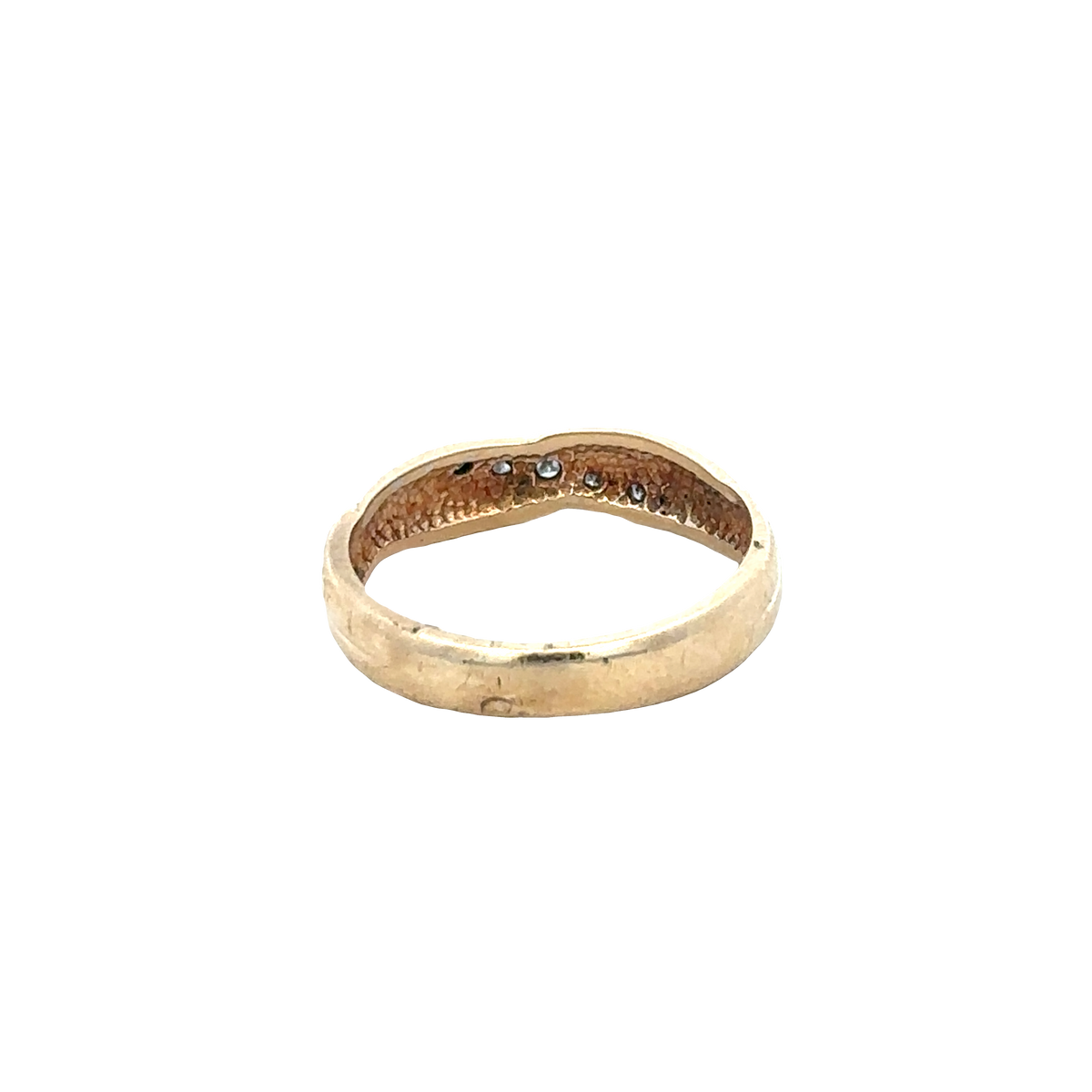9ct yellow gold diamond ring size M (sh27666b)