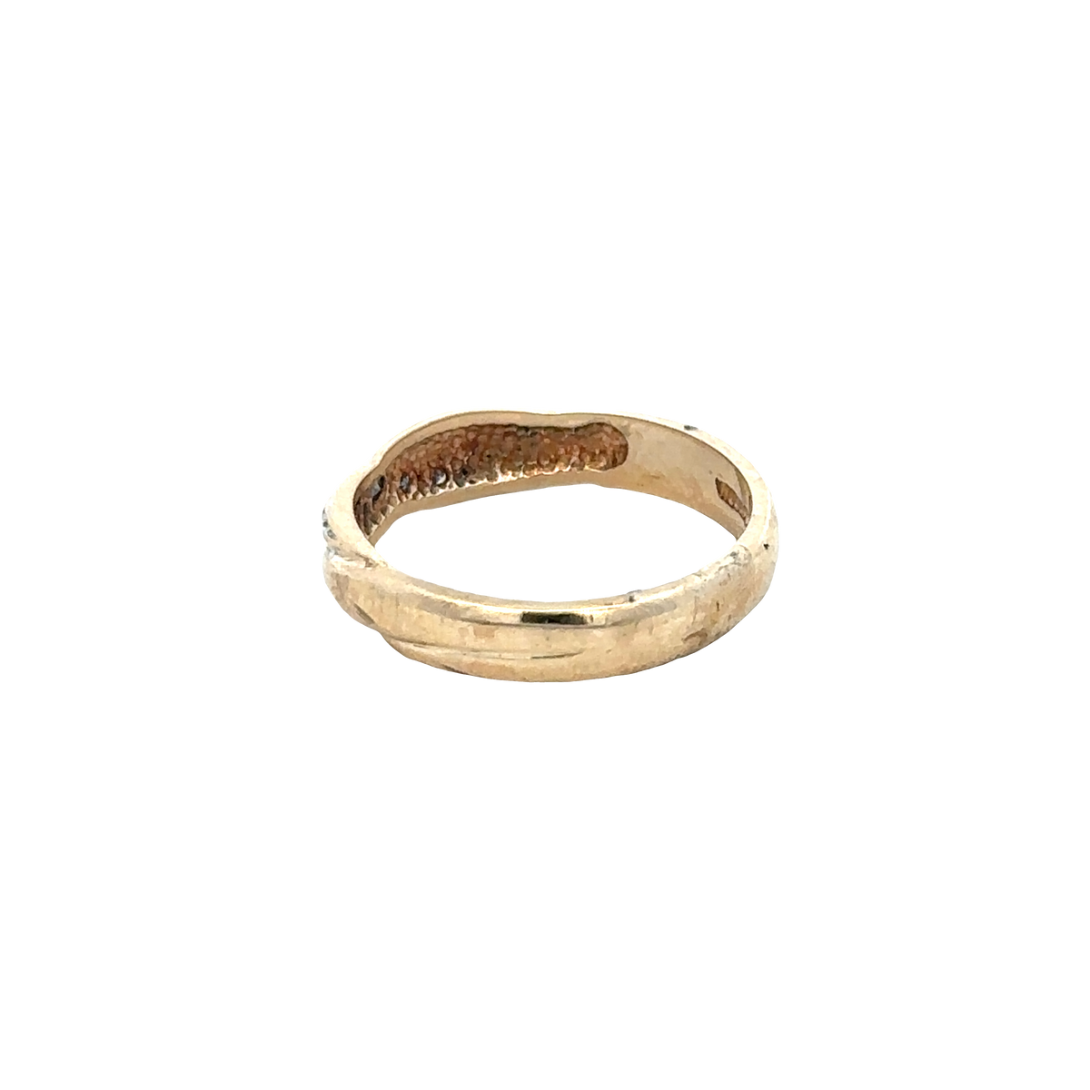 9ct yellow gold diamond ring size M (sh27666b)