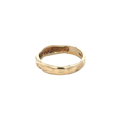 9ct yellow gold diamond ring size M (sh27666b)