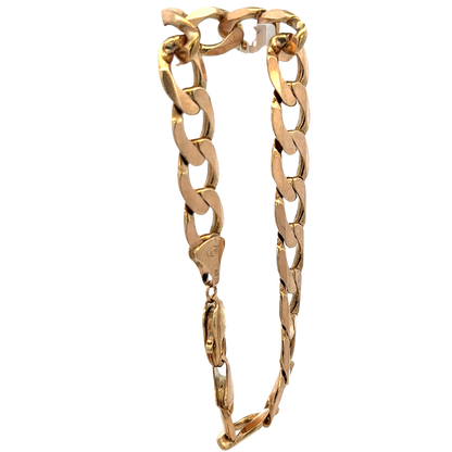 9ct yellow gold curb bracelet 32.9g (sh27357b)