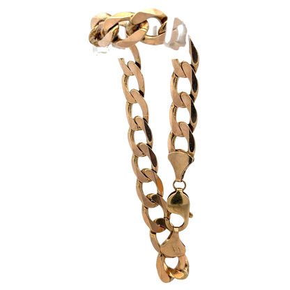 9ct yellow gold curb bracelet 32.9g (sh27357b)