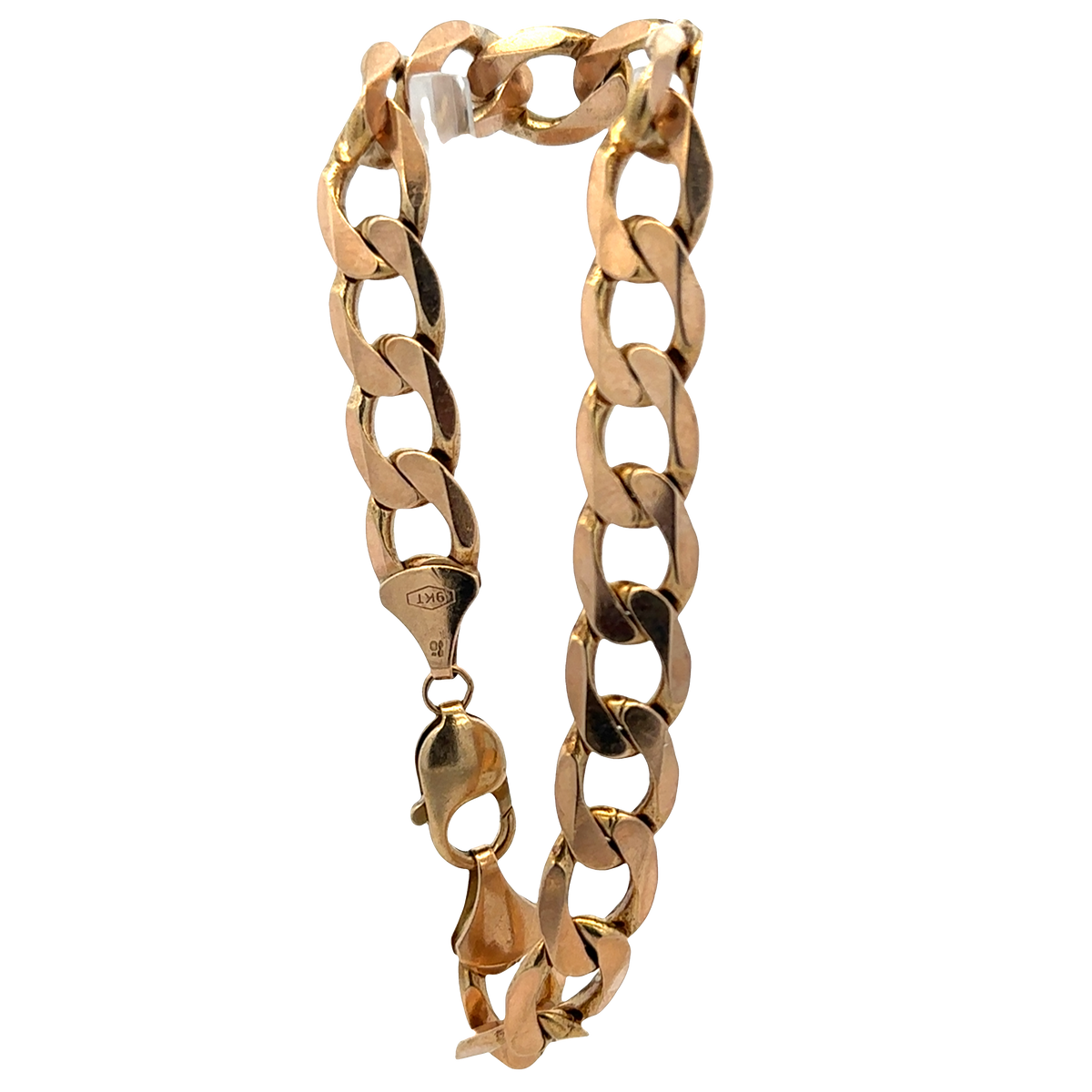 9ct yellow gold curb bracelet 32.9g (sh27357b)