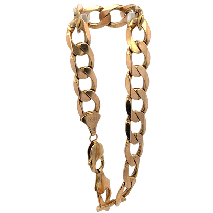 9ct yellow gold curb bracelet 32.9g (sh27357b)