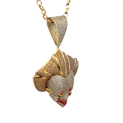9ct yellow gold joker pendant 26.9g  (sh25058l)