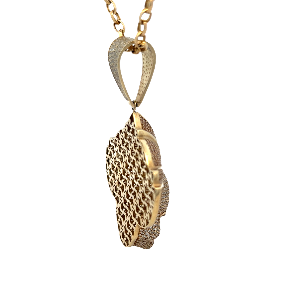 9ct yellow gold joker pendant 26.9g  (sh25058l)