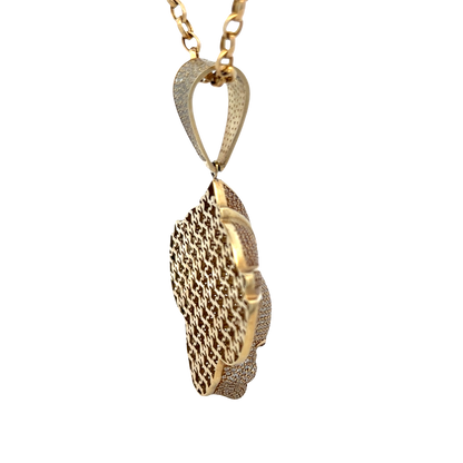 9ct yellow gold joker pendant 26.9g  (sh25058l)
