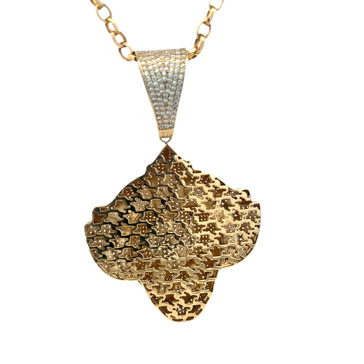 9ct yellow gold joker pendant 26.9g  (sh25058l)